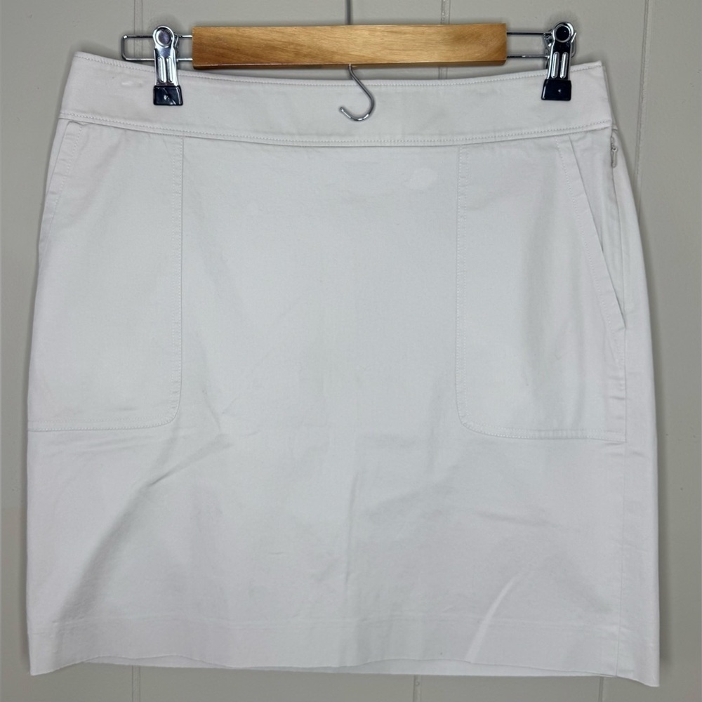 Brooks Brothers Khaki Side Zip Tennis Country Club Skirt Womens Size 6